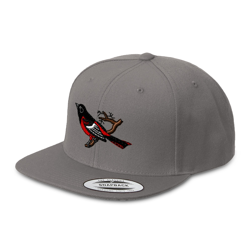 Flat Bill Trucker Hat Animal Bird Wildlife Baltimore Oriole Baseball Cap - Picture 5 of 12