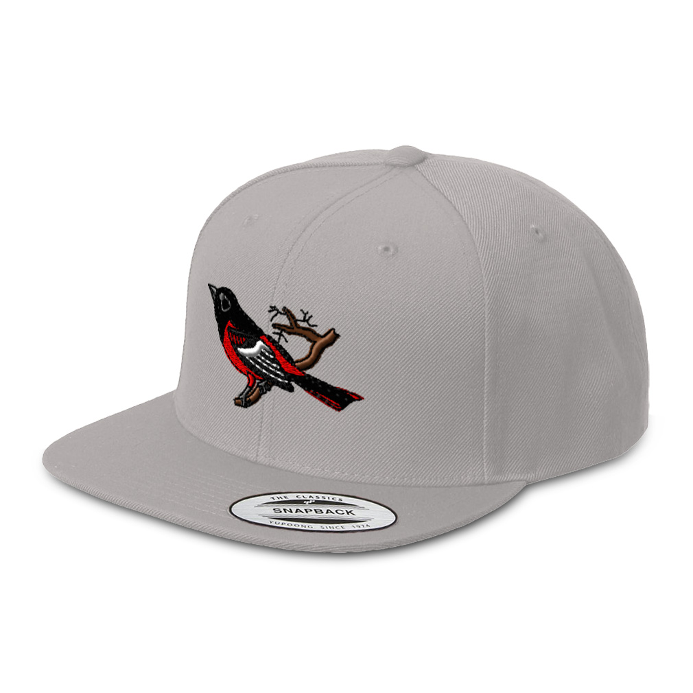 Flat Bill Trucker Hat Animal Bird Wildlife Baltimore Oriole Baseball Cap - Picture 9 of 12