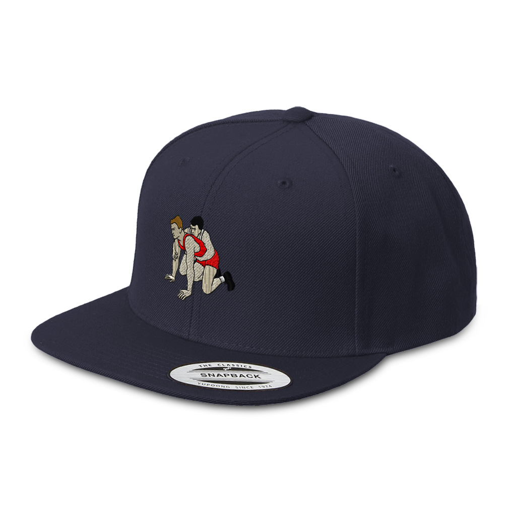 Flat Bill Trucker Hat Wrestling Sports A Snapback Baseball Cap for Men and Women - Picture 9 of 12